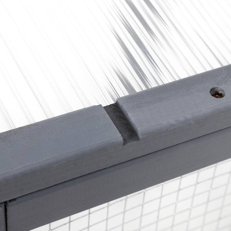 Outdoor Cat Catio House, Outdoor Wood Cat Enclosure with Sun Sheet Roof, Cat Cage Playpen with 3 Platforms & Lockable Doors