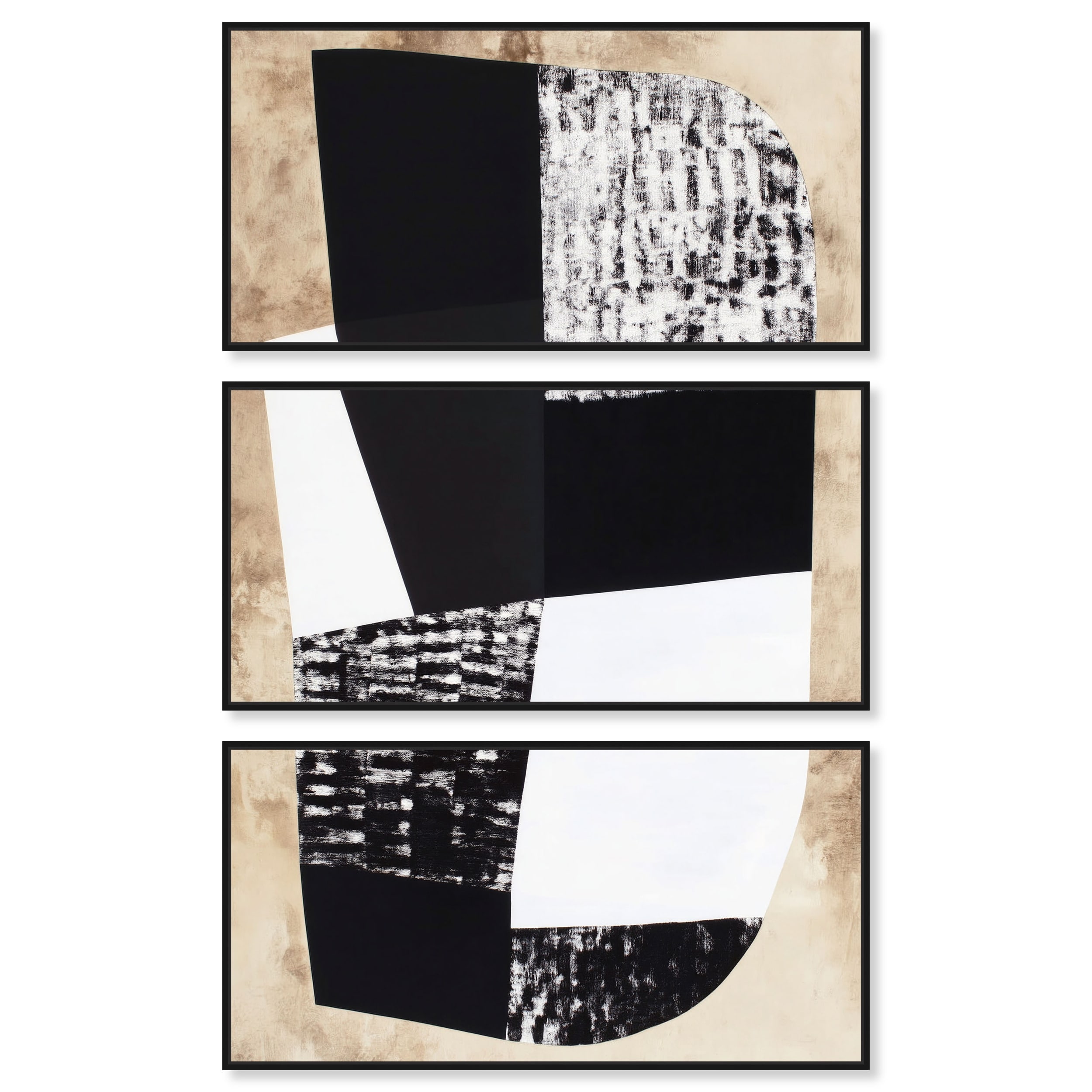 Earthbound Voids III Boho Minimal Art Set Framed Canvas by Art Remedy