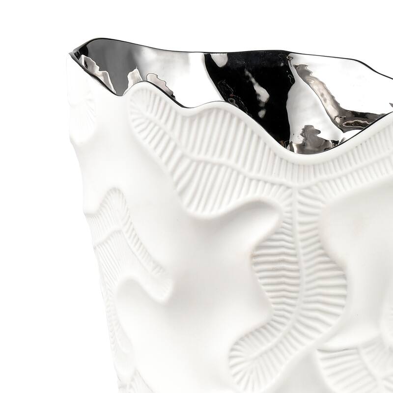 Elk Home Halford Matte White Earthenware 8.75 Inch Wide Vase