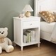 preview thumbnail 6 of 18, Wooden Kids Nightstand with One Drawer and One Shelf