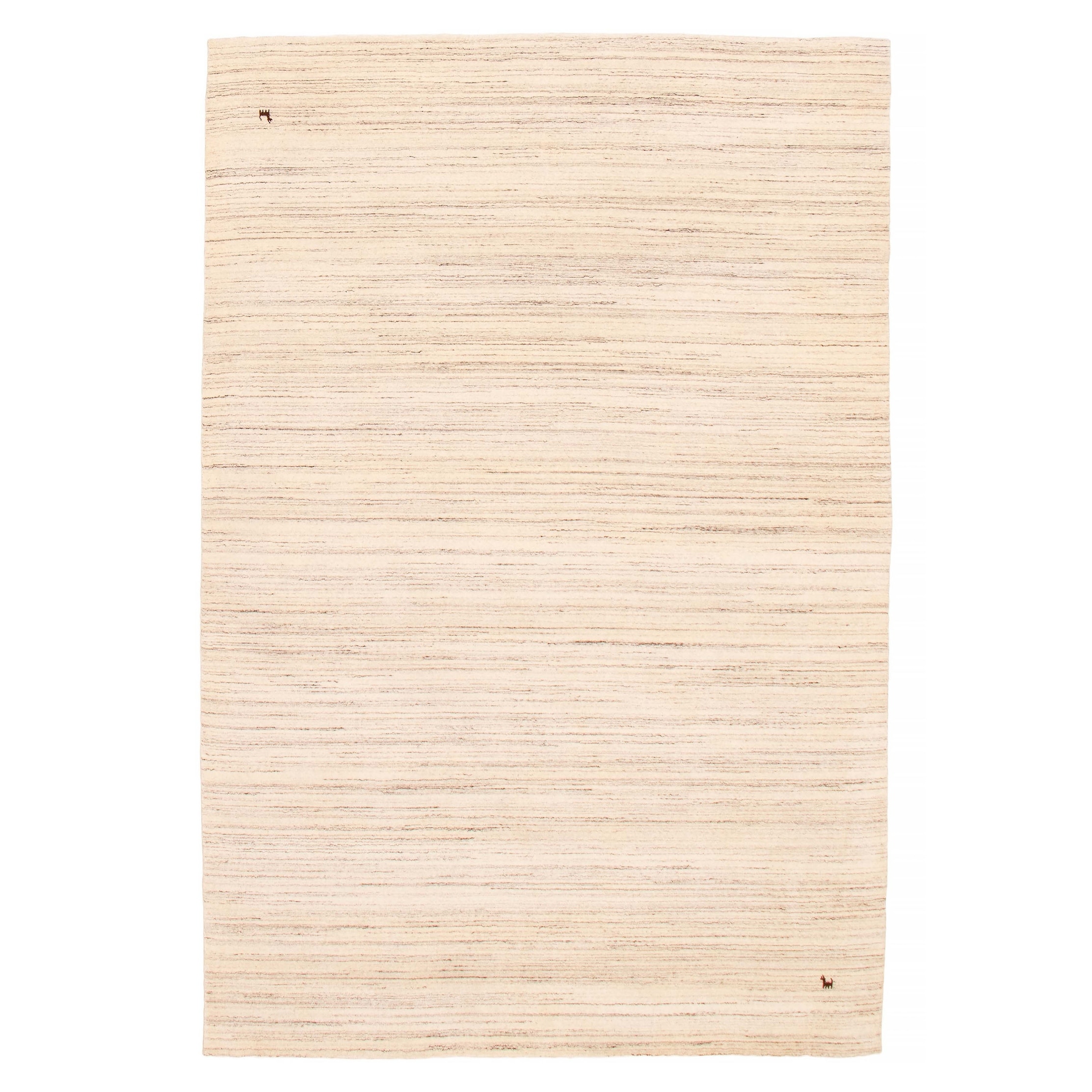 Kashkuli Gabbeh Cream Rug 6'6" x 9'8" - 6'6 x 9'8