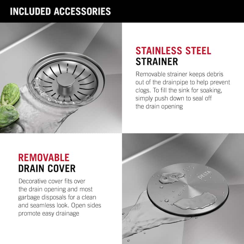 Delta 952138-T33S Marca 33" Undermount Single Basin Stainless Steel