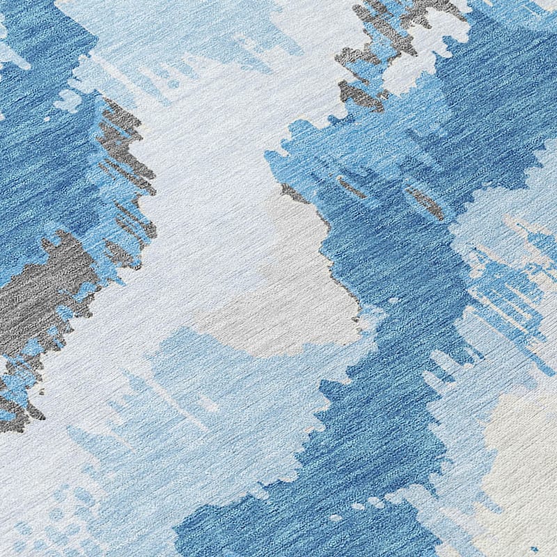 Machine Washable Indoor/ Outdoor Chantille Ombre Abstract Rug
