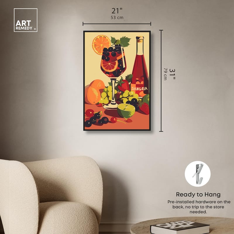 Sangria Drink Canvas by Art Remedy