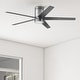 preview thumbnail 16 of 41, 52" Honeywell Graceshire Contemporary Ceiling Fan with Color Changing LED Light, Remote Control, Flush Mount, Dual Finish Blades Brushed Nickel