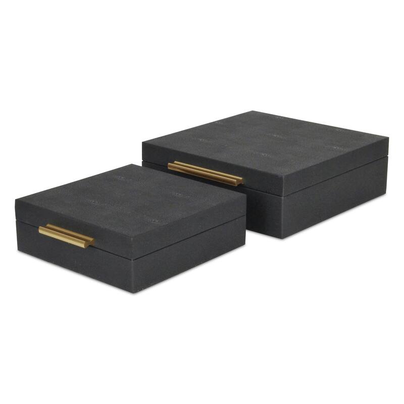 Lusan Black Vinyl Decorative Box Set