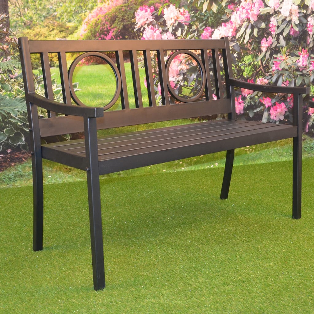 Nelson Outdoor Metal Bench