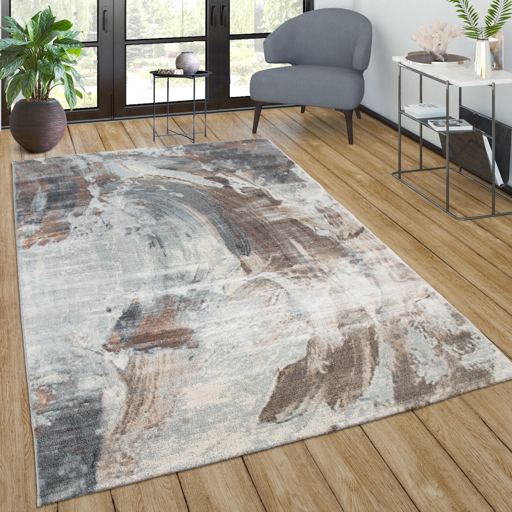 Modern Area Rug for Living-Room Art-Work Design in cream grey brown