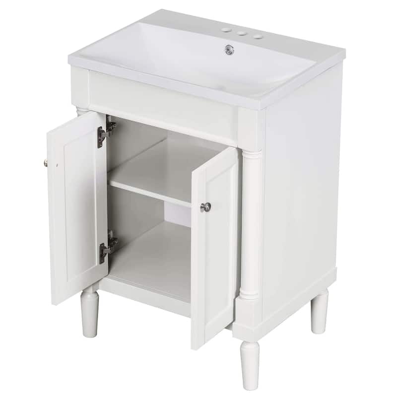 24'' Freestanding Bathroom Vanity Set with Shelf - 24" x 34" in.