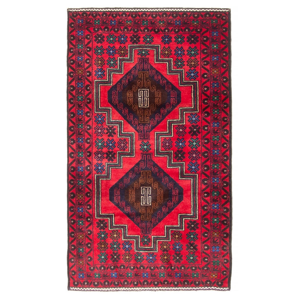 Teimani Red Rug 2'10" x 5'0" - 2'10 x 5'0