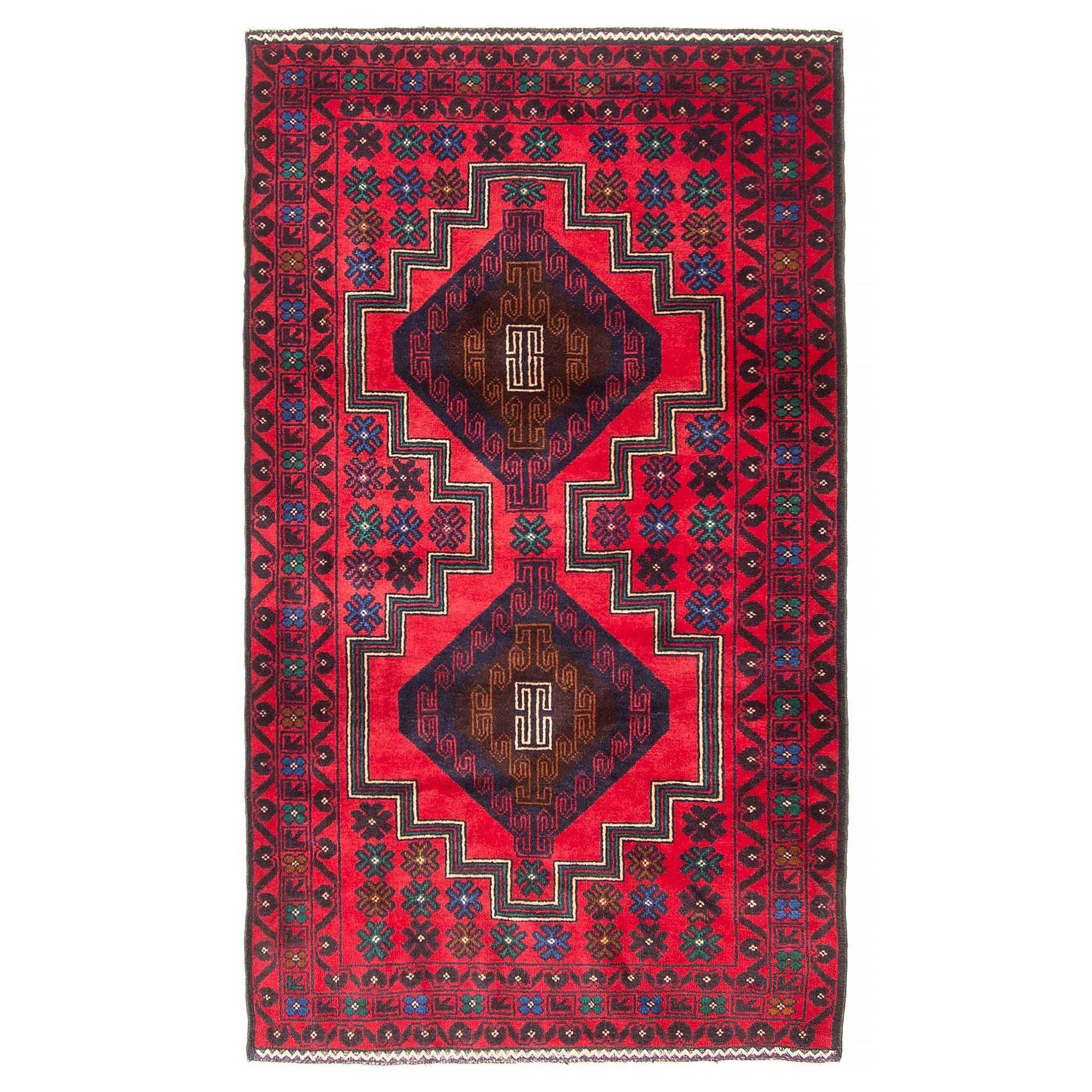 Teimani Red Rug 2'10" x 5'0" - 2'10 x 5'0