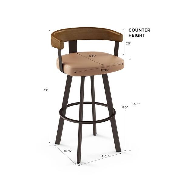 Amisco Lars Swivel Counter and Bar Stool - Overstock - 24014760