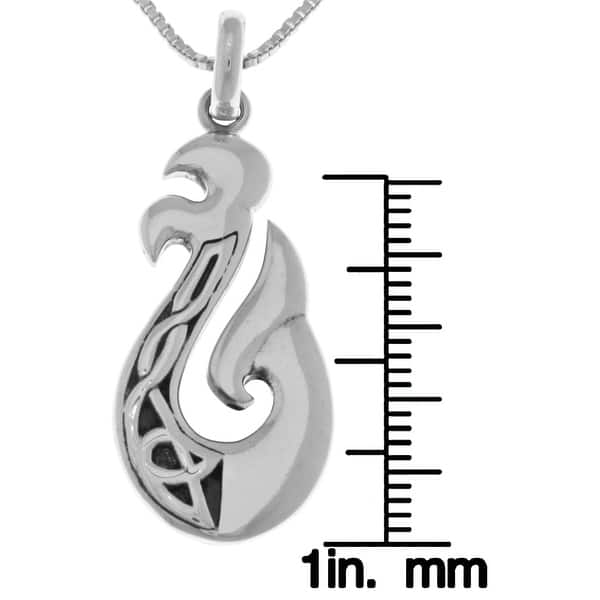 Celtic Knot with Dragons Sterling Silver Necklace