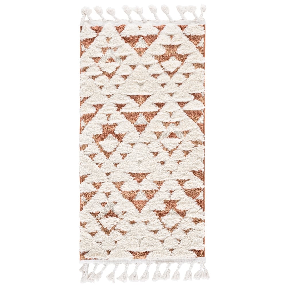 SAFAVIEH Moroccan Tassel Shag Delores 2-inch Thick Rug