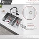 preview thumbnail 6 of 15, STYLISH 28 inch Stainless Steel 18G 60/40 Double Bowl Reversible Undermount Sink - 28" x 18" x 9"