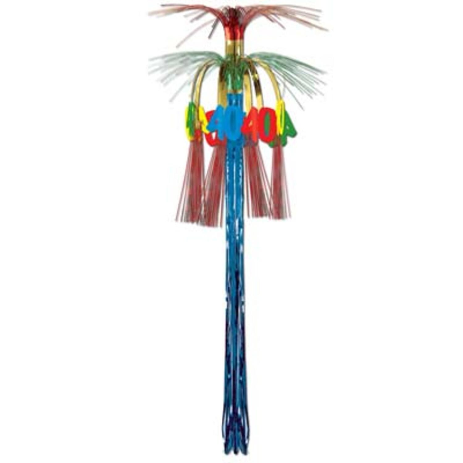 Shop Pack Of 12 40th Birthday Metallic Cascade Hanging Column
