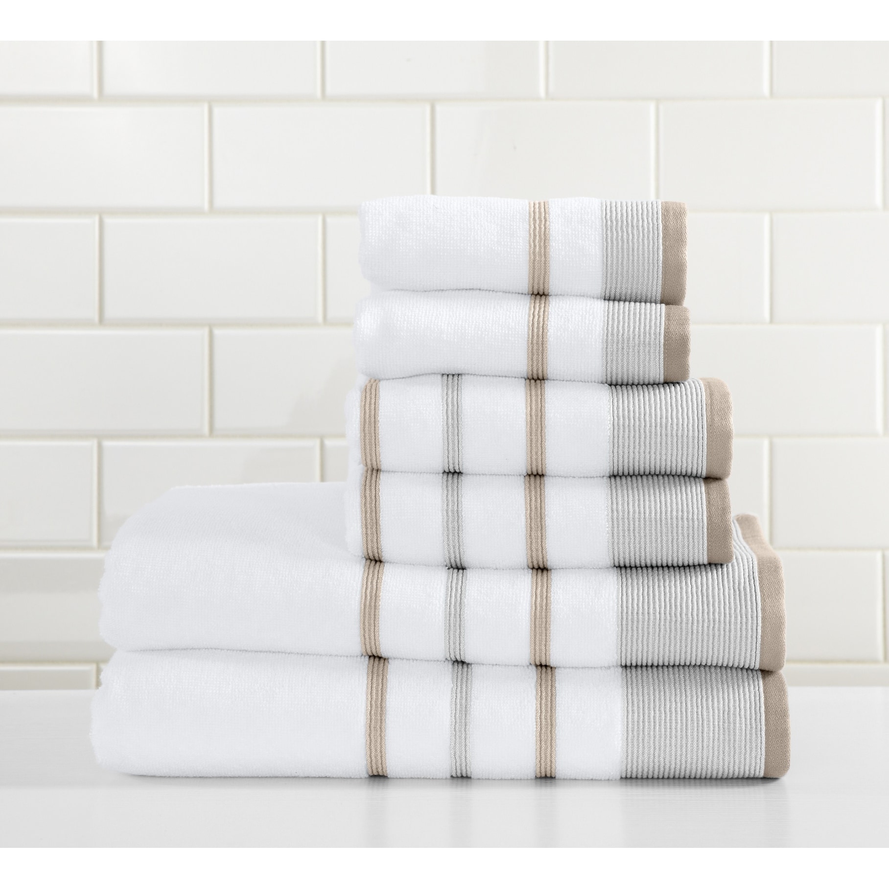 Superior Turkish Cotton 6 Piece Absorbent Heavyweight Towel Set - On Sale -  Bed Bath & Beyond - 9611436