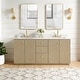 preview thumbnail 90 of 126, Oza Bath Vanity with Quartz Stone Top and Mirror
