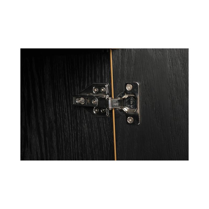NADAAL STUDIOS Vaughn, Sideboard, Shagreen Patterned Vegan Leather with Brass Legs - 76"W x18"D x34"H