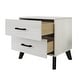 preview thumbnail 24 of 27, CraftPorch Corduroy 4-pieces Mid-Century Modern White Bed with Light Grey Furniture Bedroom Set