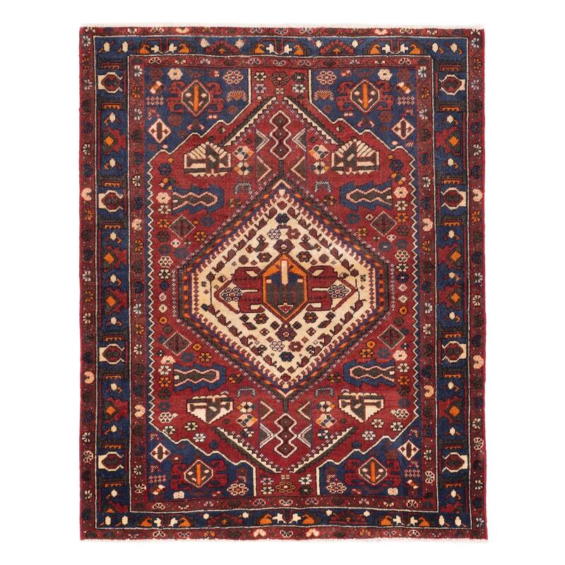 ECARPETGALLERY Hand-knotted Konya Anatolian Red Wool Rug - 5'0 x 6'3