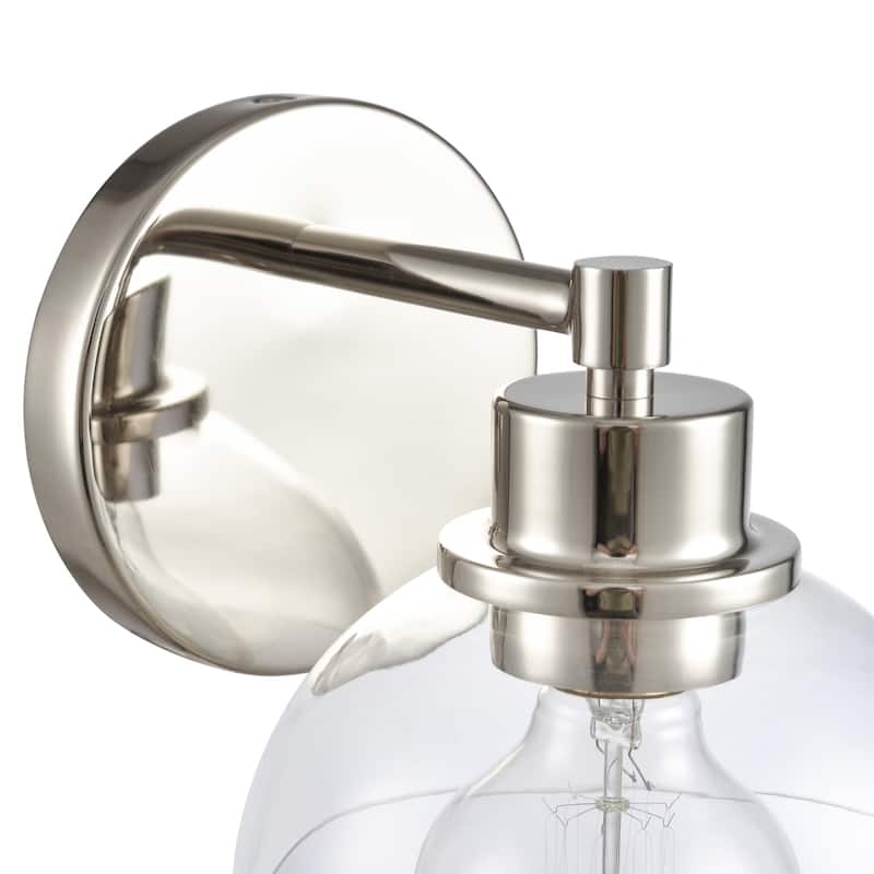 Elk Home Julian Brushed Gold With Glass Shade 2 Light Vanity Light