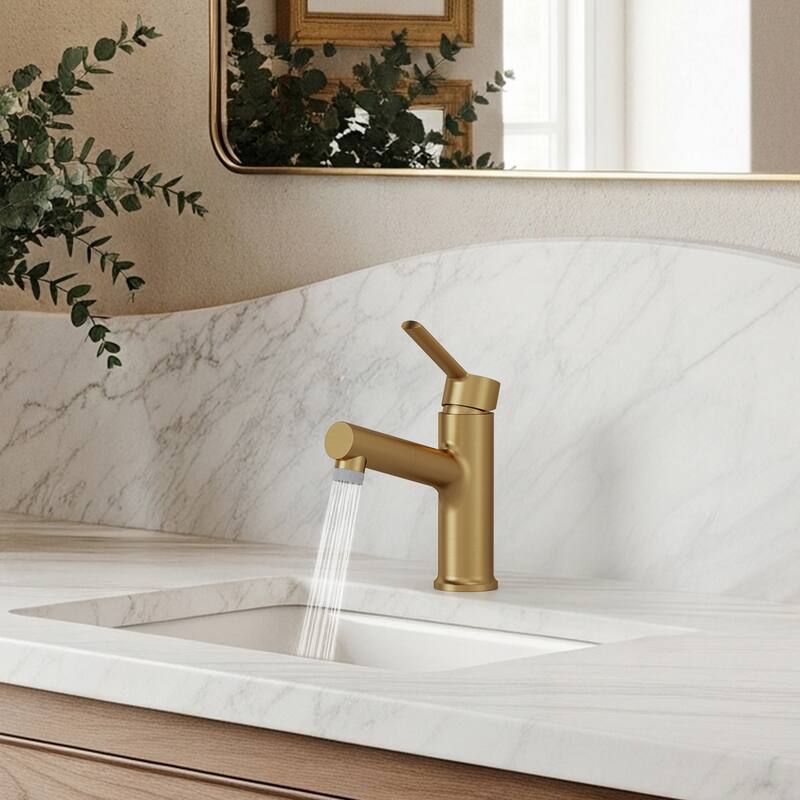Single Handle Single Hole Bathroom Faucet with Pop‑Up Drain