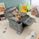 preview thumbnail 26 of 38, Gymax Kids Youth Recliner Chair Velvet Fabric w/Cup Holder & Side