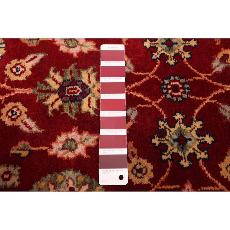 ECARPETGALLERY Hand-knotted Finest Agra Jaipur Red Wool Rug - 2'6 x 11'7