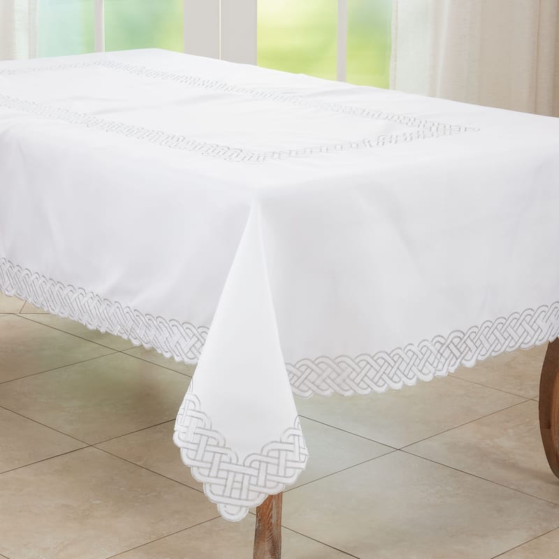 Braid Embroidered Design Tablecloth