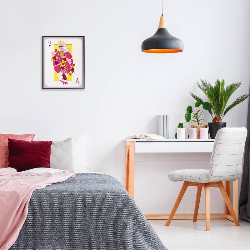 Stupell Trendy Queen Card Framed Giclee Art Design By Grace Popp