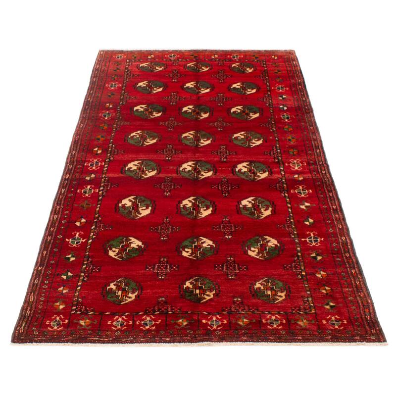 ECARPETGALLERY Hand-knotted Konya Anatolian Red Wool Rug - 4'10 x 9'7