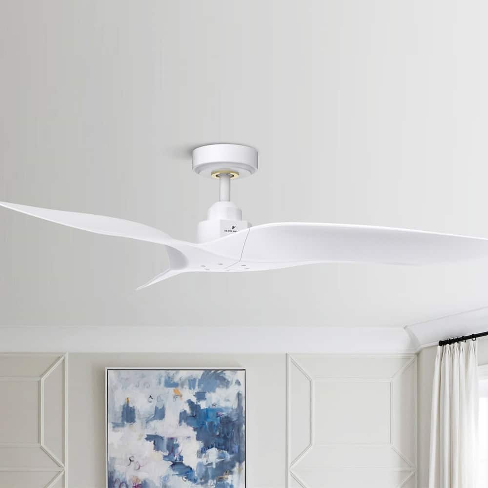 52" Modern ABS 3-Blade Indoor/ Outdoor DC Motor Ceiling Fan without Light