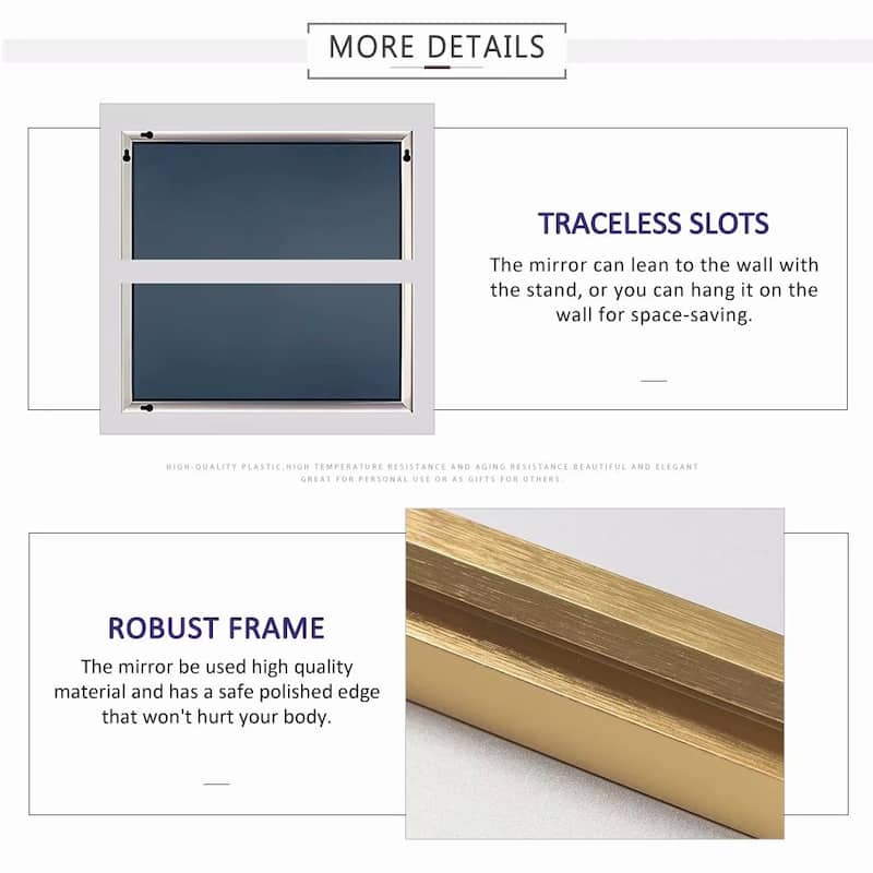 Dovelina Modern Full Length Floor Mirror - Freestanding Vanity Mirror for Bathroom or Living Space