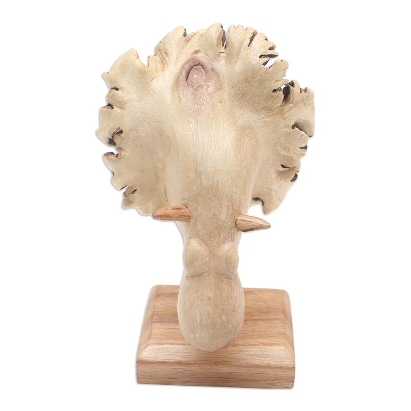Novica Handmade Little Hippo Wood Statuette