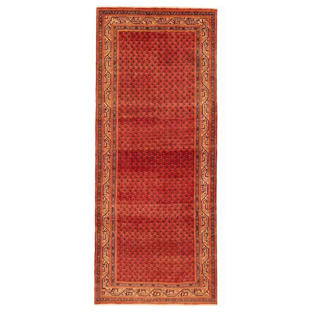 ECARPETGALLERY Hand-knotted Andelz Copper Wool Rug - 4'2 x 10'5