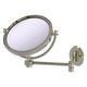 preview thumbnail 5 of 26, Allied Brass 8 Inch Wall Mounted Extending Make-Up Mirror 5X Magnification with Grooved Accent