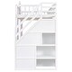 preview thumbnail 23 of 24, Twin Over Twin Bunk Beds with Stairs, with Desk and Seat Can be Turned Into Bunk Bed, with 2 Storage Drawers