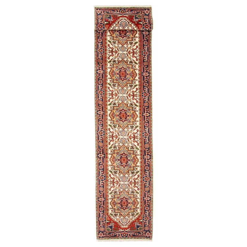 ECARPETGALLERY Hand-knotted Serapi Heritage Cream Wool Rug - 2'5 x 20'0 - Cream - 2'5 x 20'0