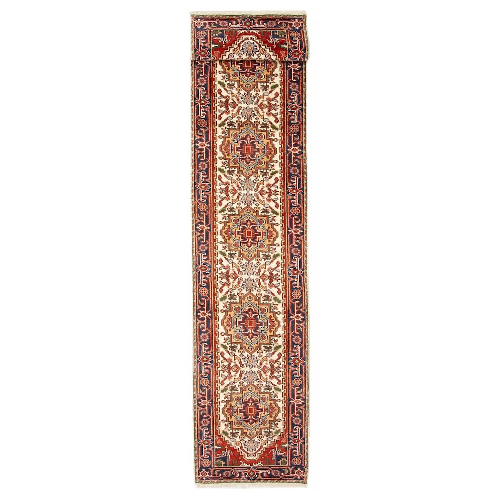 ECARPETGALLERY Hand-knotted Serapi Heritage Cream Wool Rug - 2'5 x 20'0