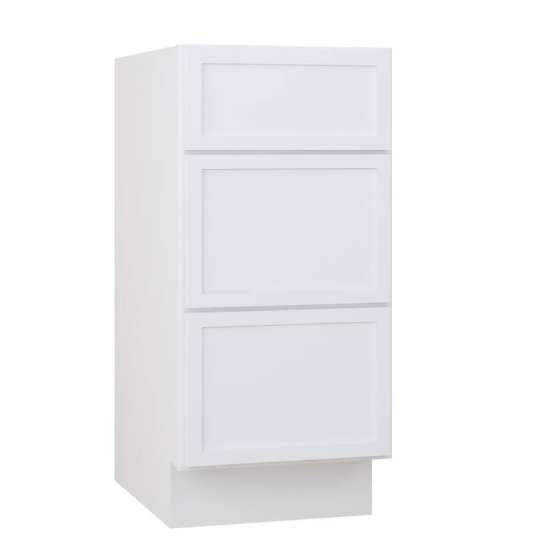 Vanity Art 15" Freestanding Single Base 3 Drawers Storage Cabinet