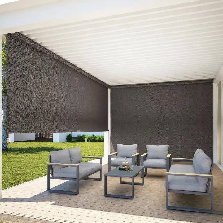 8' x 8' Outdoor Roller Shades - 8'W x 8'L