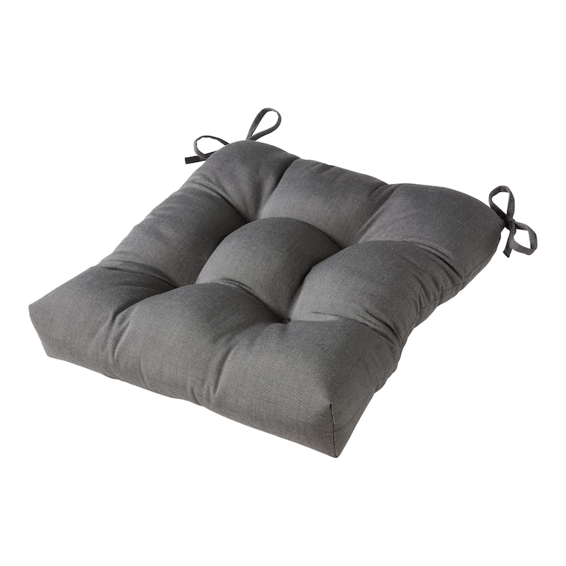 Sunbrella Tufted 20-inch Outdoor Chair Cushion by Greendale Home Fashions - Canvas Coal