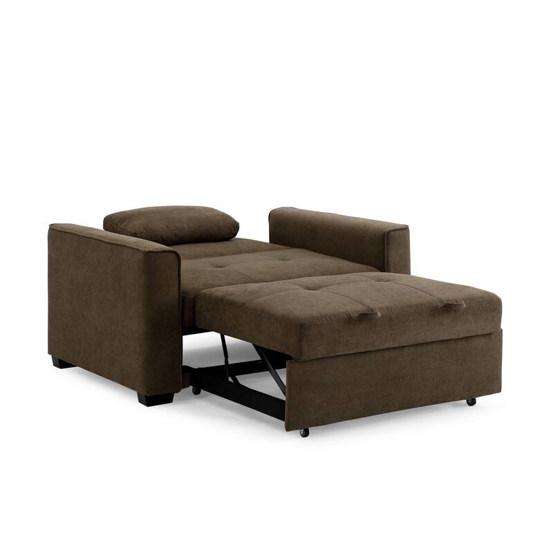 Nantucket Pull-Out Chenille Sleeper Sofa with Accent Pillows