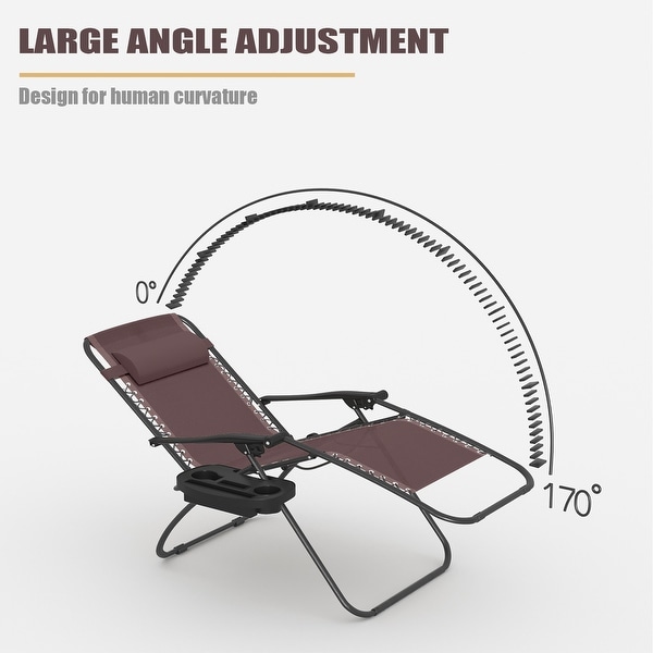 Homall Patio Zero Gravity Chair Lawn Lounge Chair with Pillow Set of 2 On Sale Bed Bath Beyond 33098939