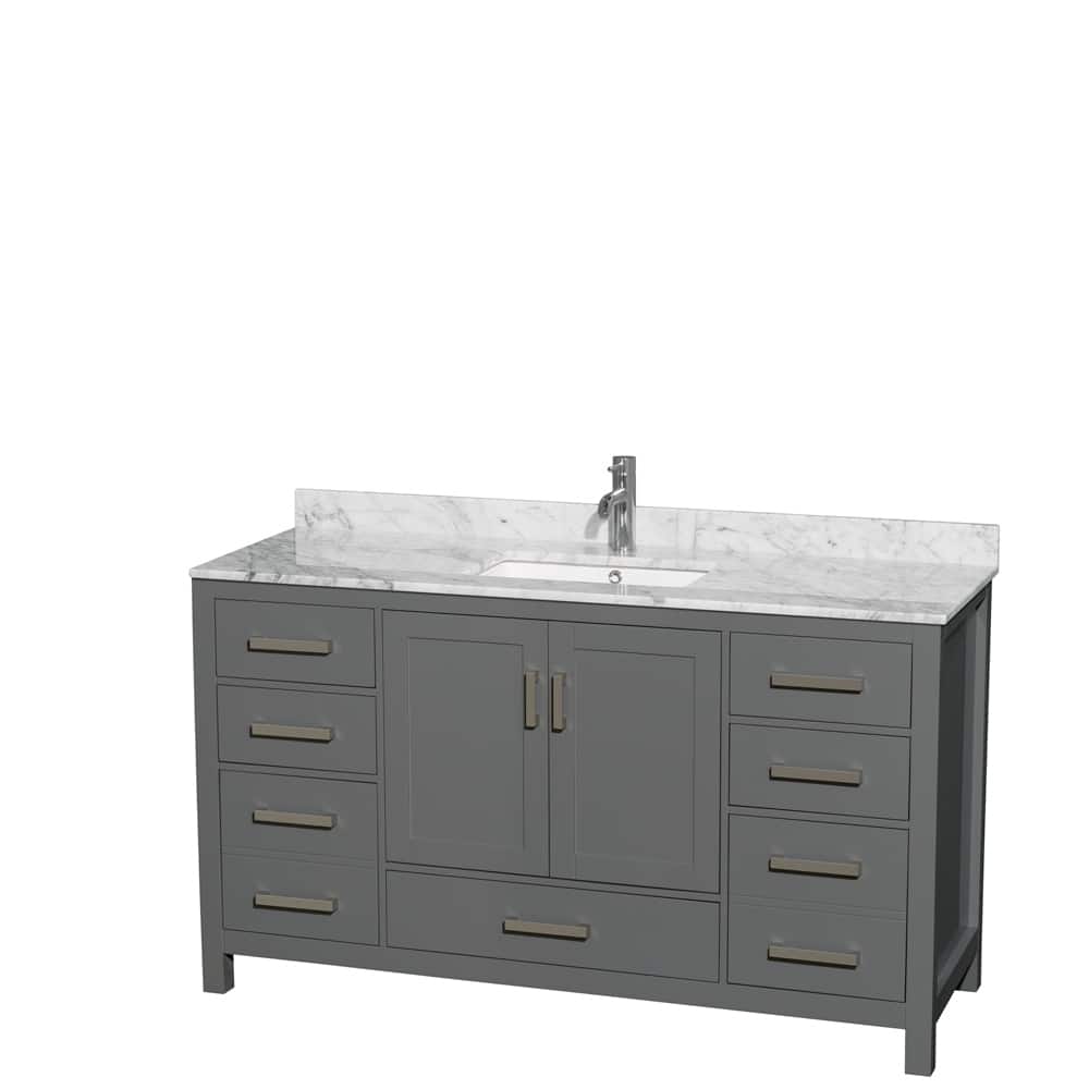 Wyndham Collection Sheffield Single Vanity Set