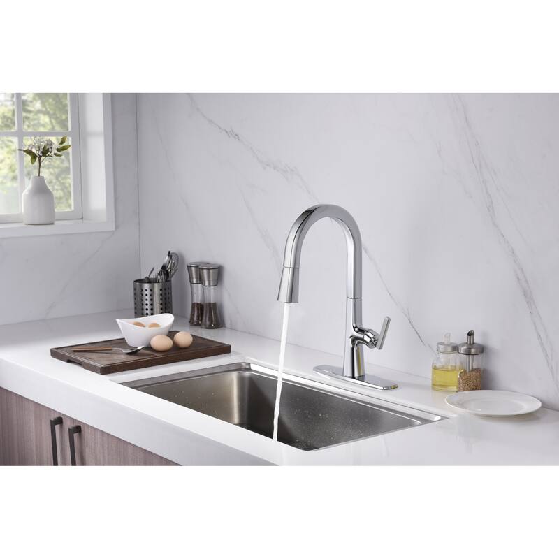 UltraFaucets Ardua Collection Single-Handle Kitchen Faucet With Pull-Down Spray