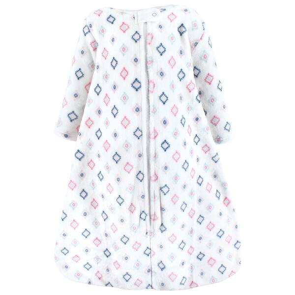 slide 1 of 1, Hudson Baby Infant Girl Plush Sleeping Bag, Sack, Blanket, Long Sleeve Diamond 12-18 Months - Long Sleeve Aztec