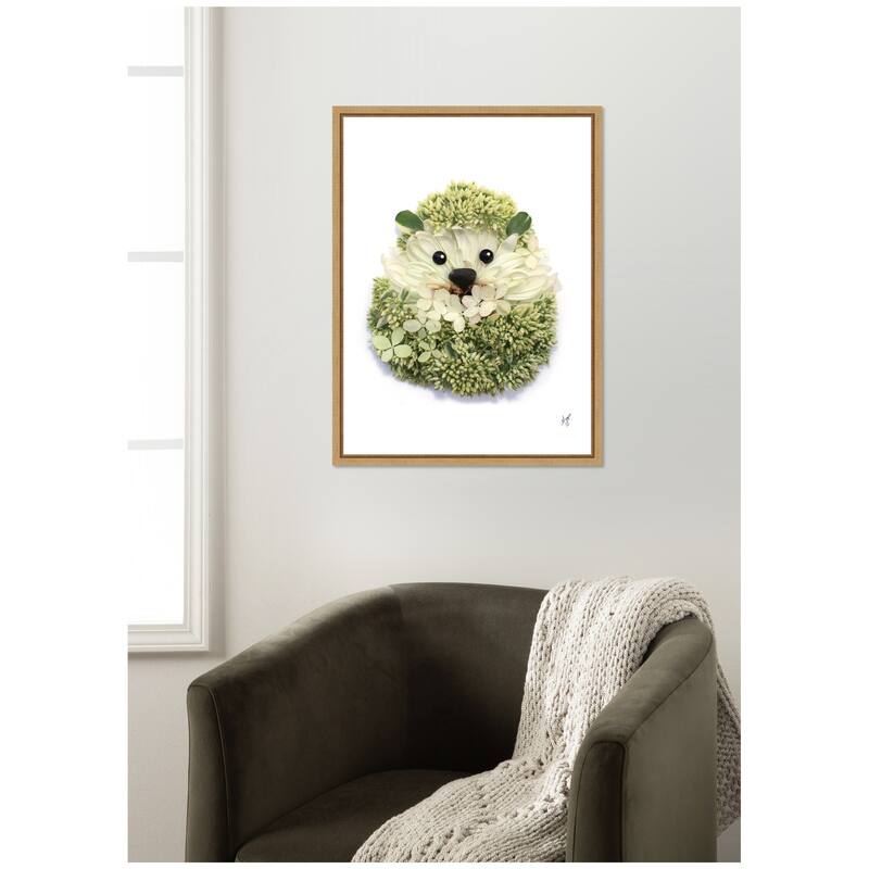 Kate and Laurel Hedgehog by Madeline Jeppesen Framed Canvas Wall Art Print