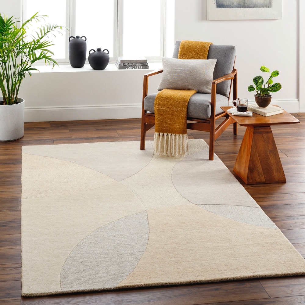 Mandia Handmade Modern Wool Area Rug